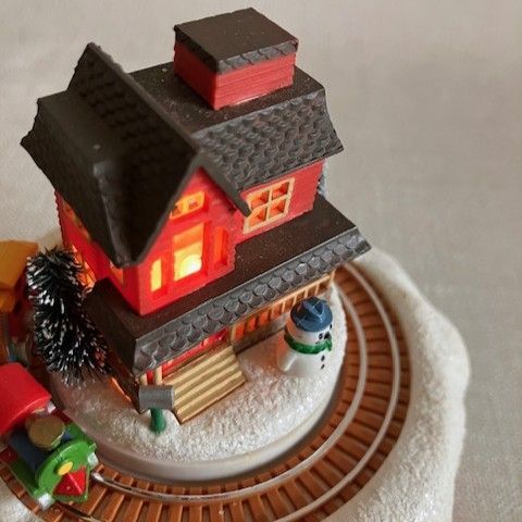 希少 Enesco エネスコ クリスマスオルゴール 雪だるまと列車