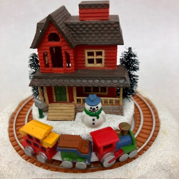 希少 Enesco エネスコ クリスマスオルゴール 雪だるまと列車
