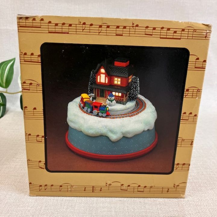 エネスコ オルゴール　クリスマス 希少 Enesco エネスコ クリスマスオルゴール 雪だるまと列車