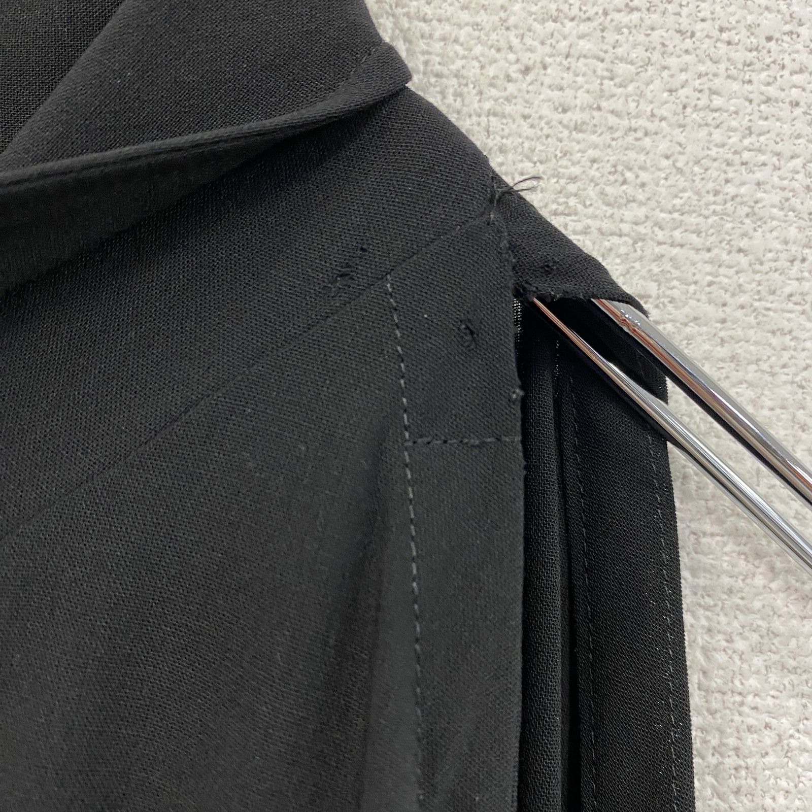 Y's Yohji Yamamoto ワイズ ノースリーブシャツワンピース 黒 ブラック