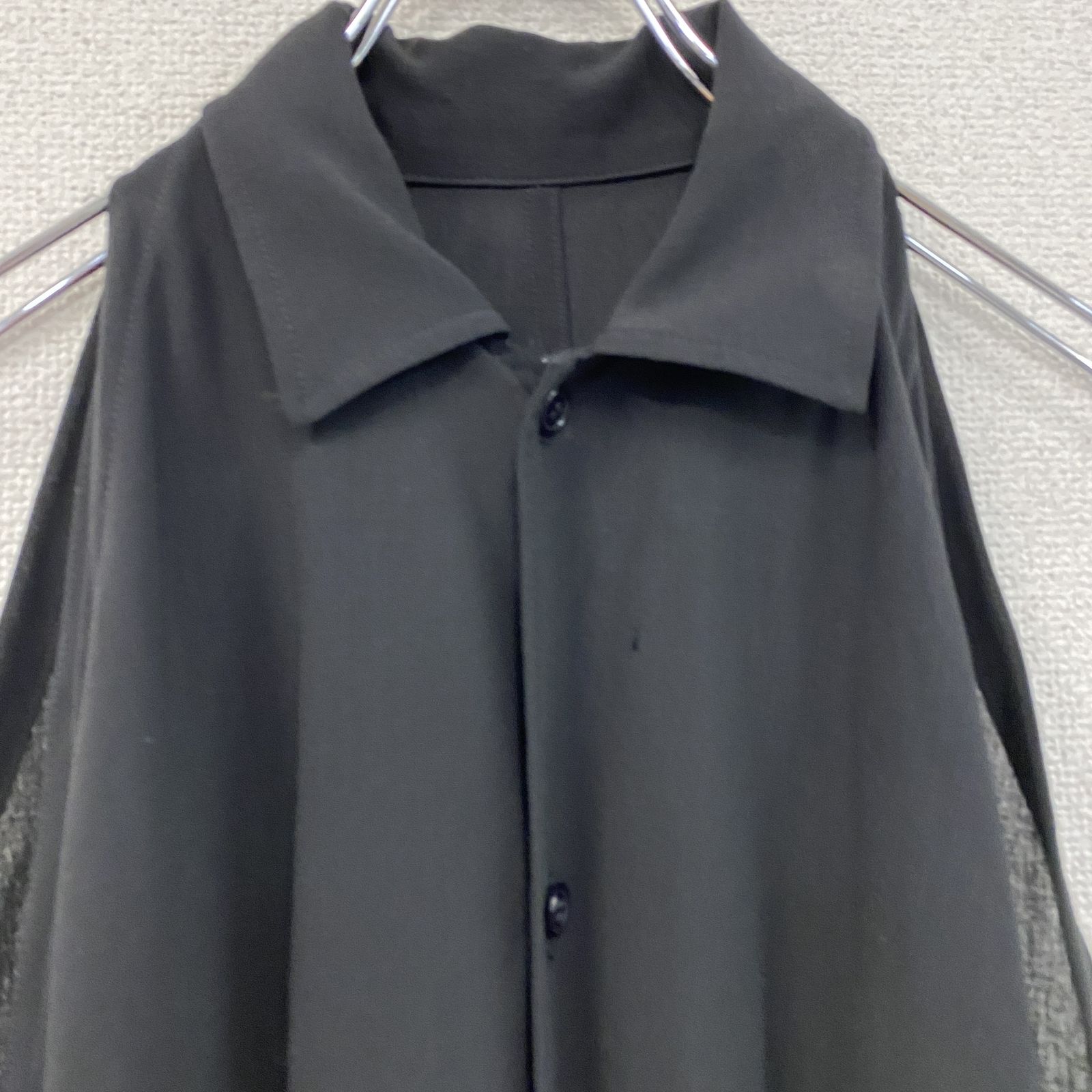 Y's Yohji Yamamoto ワイズ ノースリーブシャツワンピース 黒 ブラック