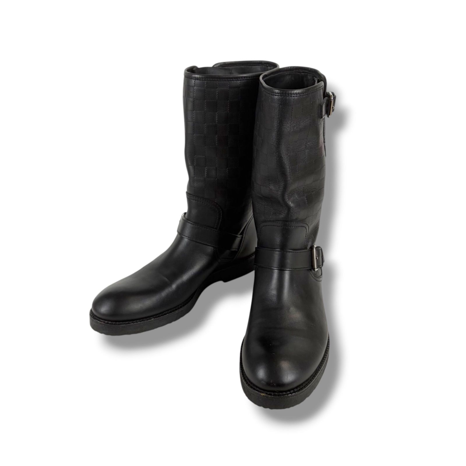 Louis Vuitton ダミエ エンジニアブーツ レザー シューズ 7.5 LOUIS VUITTON Engineer boots ルイヴィトン エンジニアブーツ バック