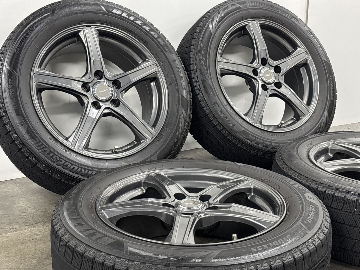 美品 バリ溝】トップラン 17in 7J +38 PCD114.3 ブリヂストン