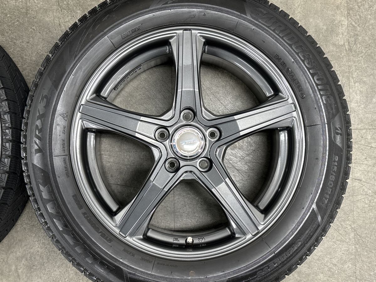 美品 バリ溝】トップラン 17in 7J +38 PCD114.3 ブリヂストン