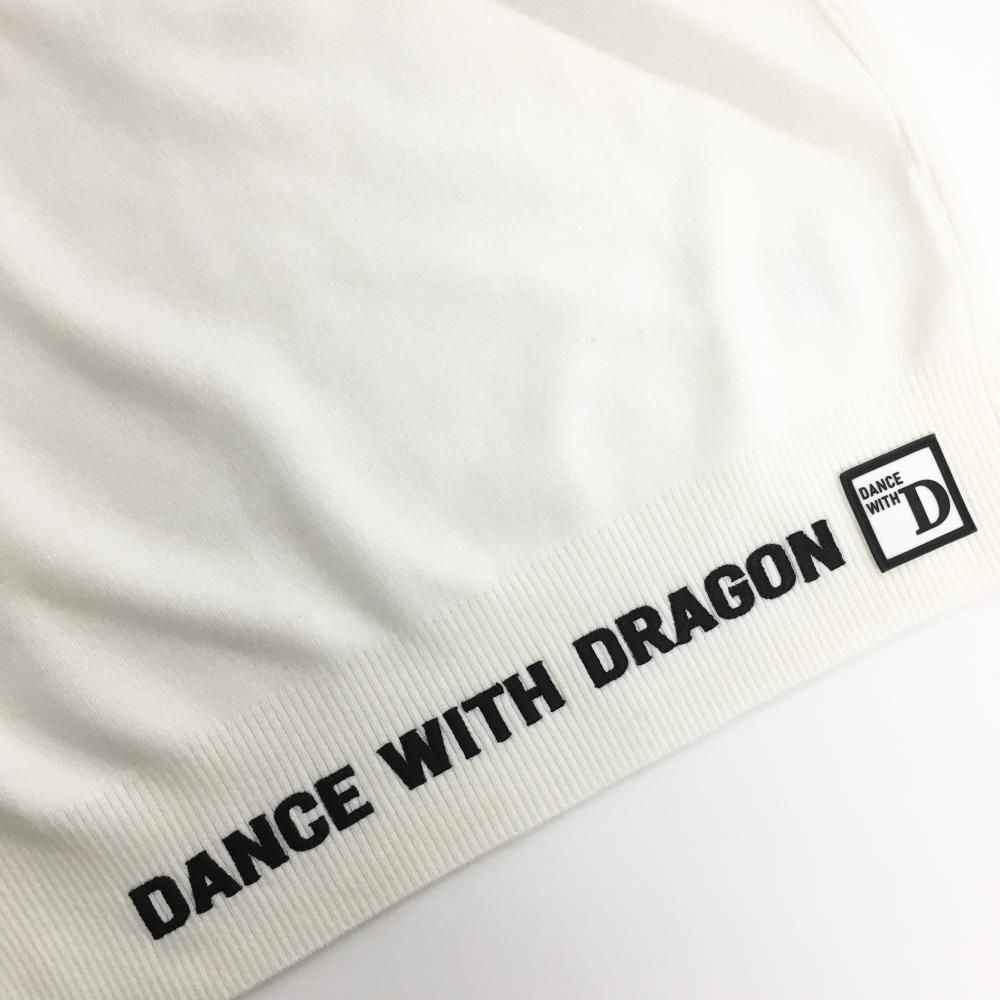 新品】ダンスウィズドラゴン フード付きニットベスト 白×黒 ロゴ