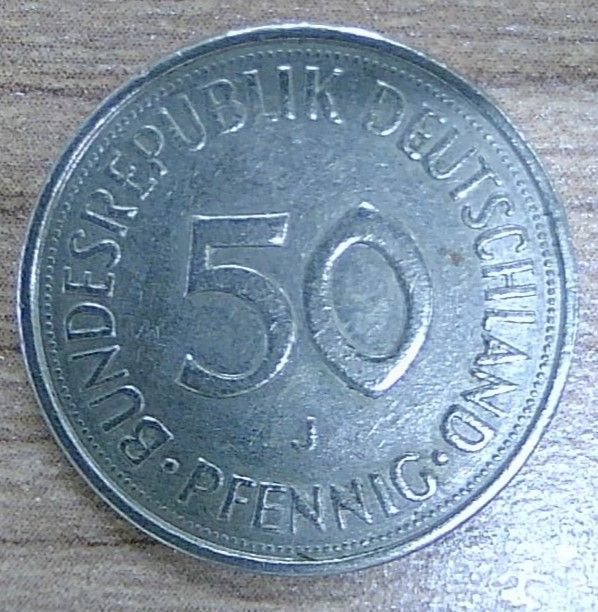 ドイツ 50ペニヒ☆1918年／ロイテンベルク市／亜鉛貨幣／本物保証 ドイツ連邦共和国 50ペニヒ 1982年 - メルカリ