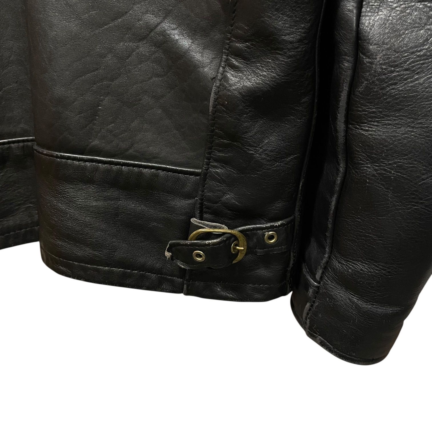 USA製 Schott Single Leather Jacket 黒 38 ショット シングルレザー