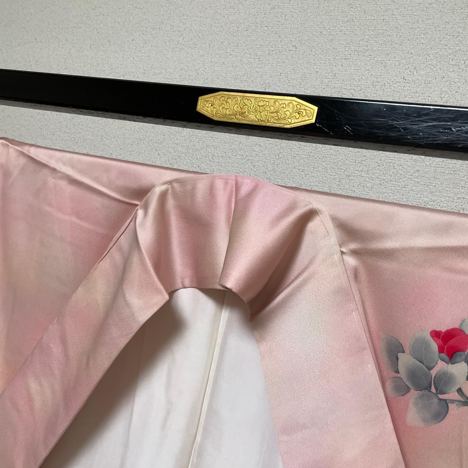付下げ 暈し染 椿の美しい染め 着物 正絹 X-4659 - メルカリ