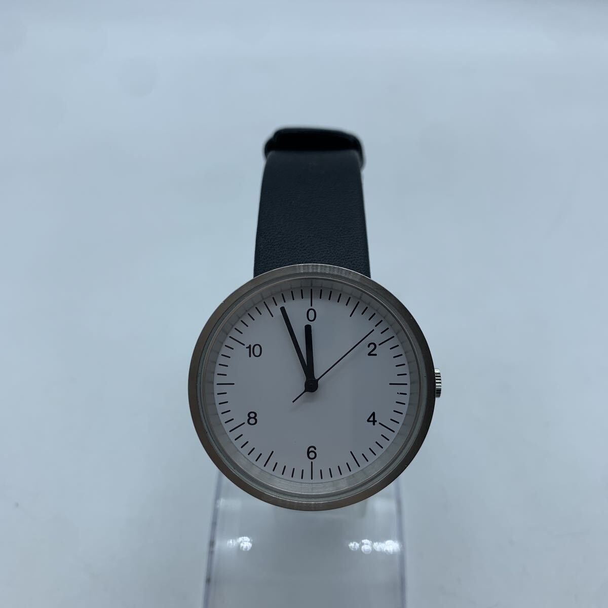 無印良品 MUJI E031-004069-01ソーラー 腕時計 レザーベルト 白文字盤