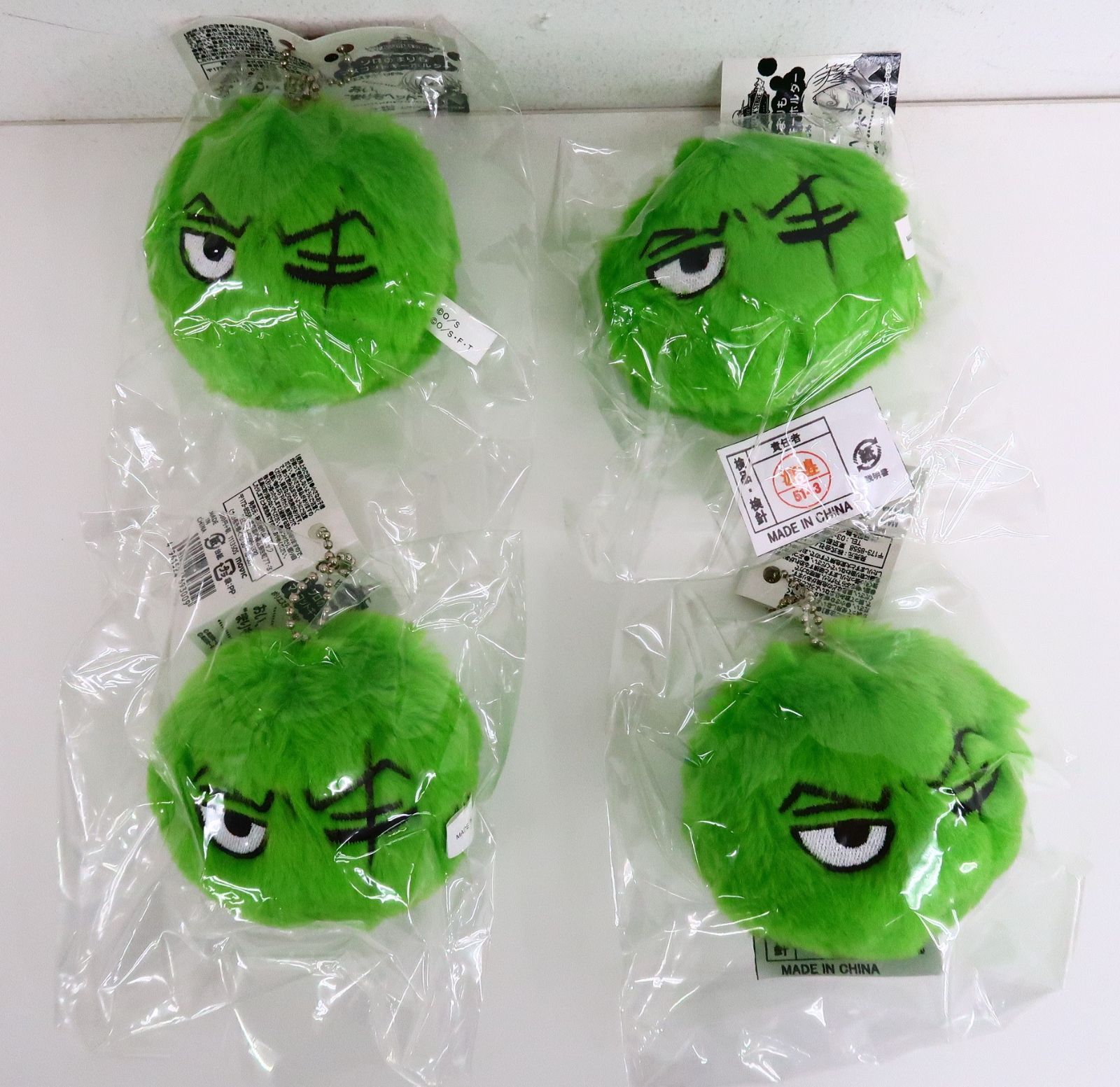 4点セット ワンピース ONE PIECE ロロノア・ゾロ ゾロのまりも