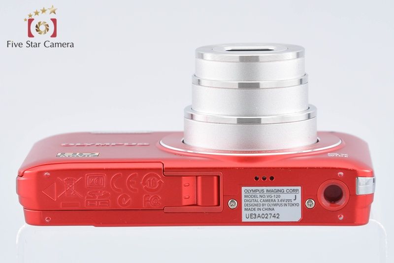 中古】OLYMPUS オリンパス VG-120 レッド コンパクトデジタルカメラ