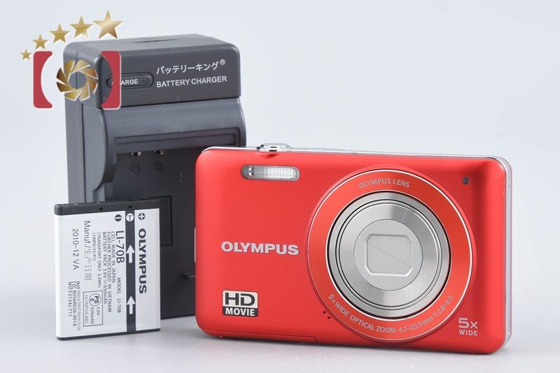 中古】OLYMPUS オリンパス VG-120 レッド コンパクトデジタルカメラ