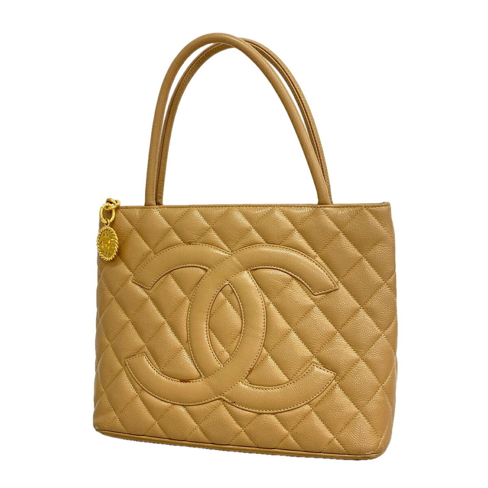 シャネル(Chanel) シャネル バッグ・トートバッグ 復刻トート キャビアスキン ベージュ レディース