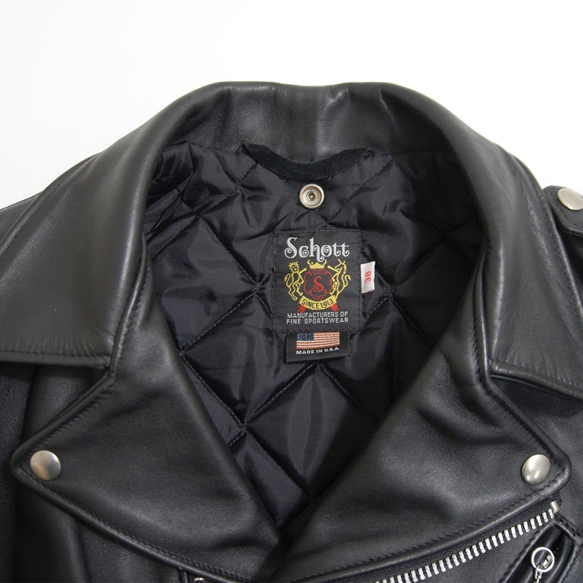 美品】SCHOTT【613US/ワンスター ダブルライダースジャケット】38 USA 