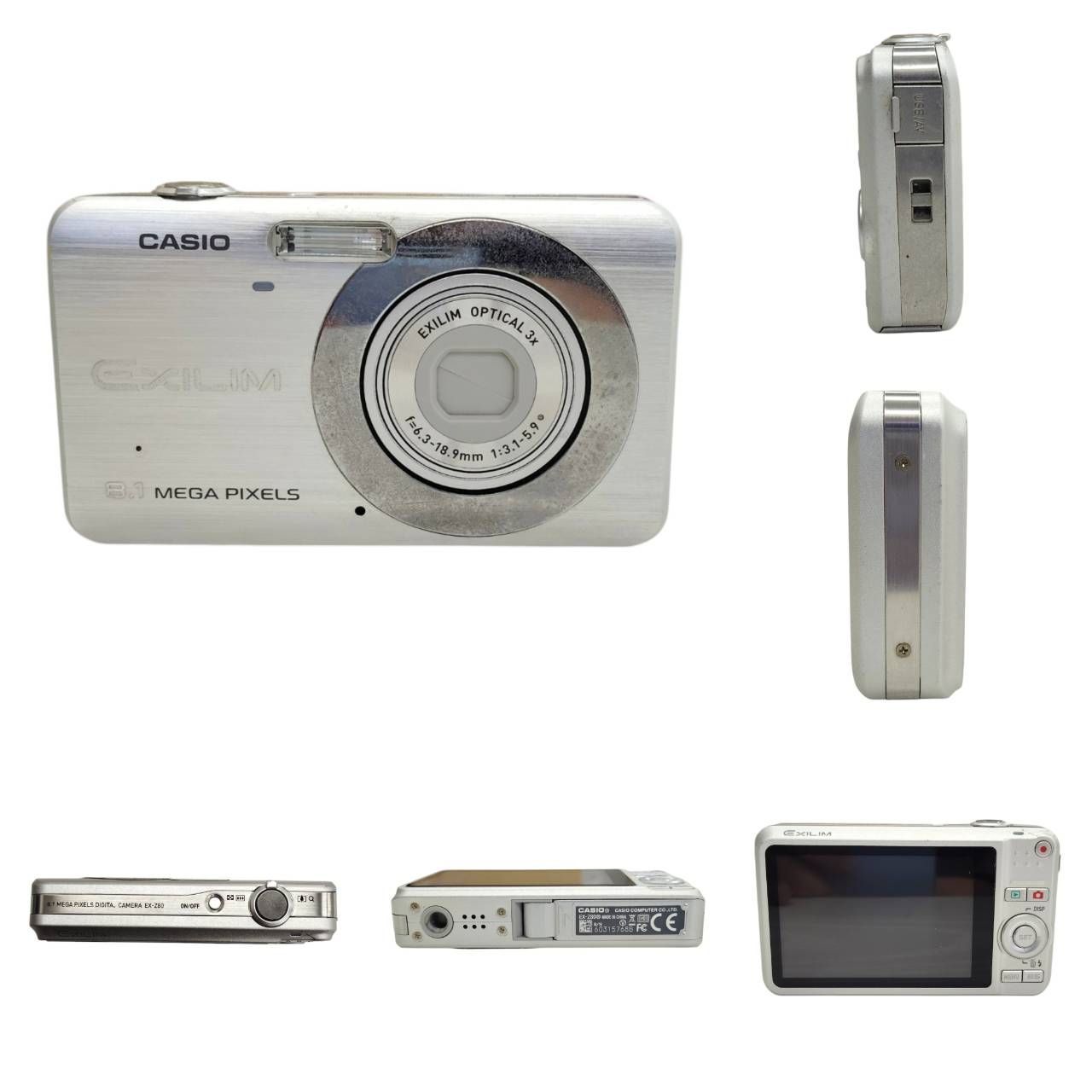 CASIO EXILIM シルバー デジタルカメラ動作未確認です，ジャンク品 カシオ EXILIM EX-Z80 シルバー 訳あり 動作未確認 ジャンク デジタル