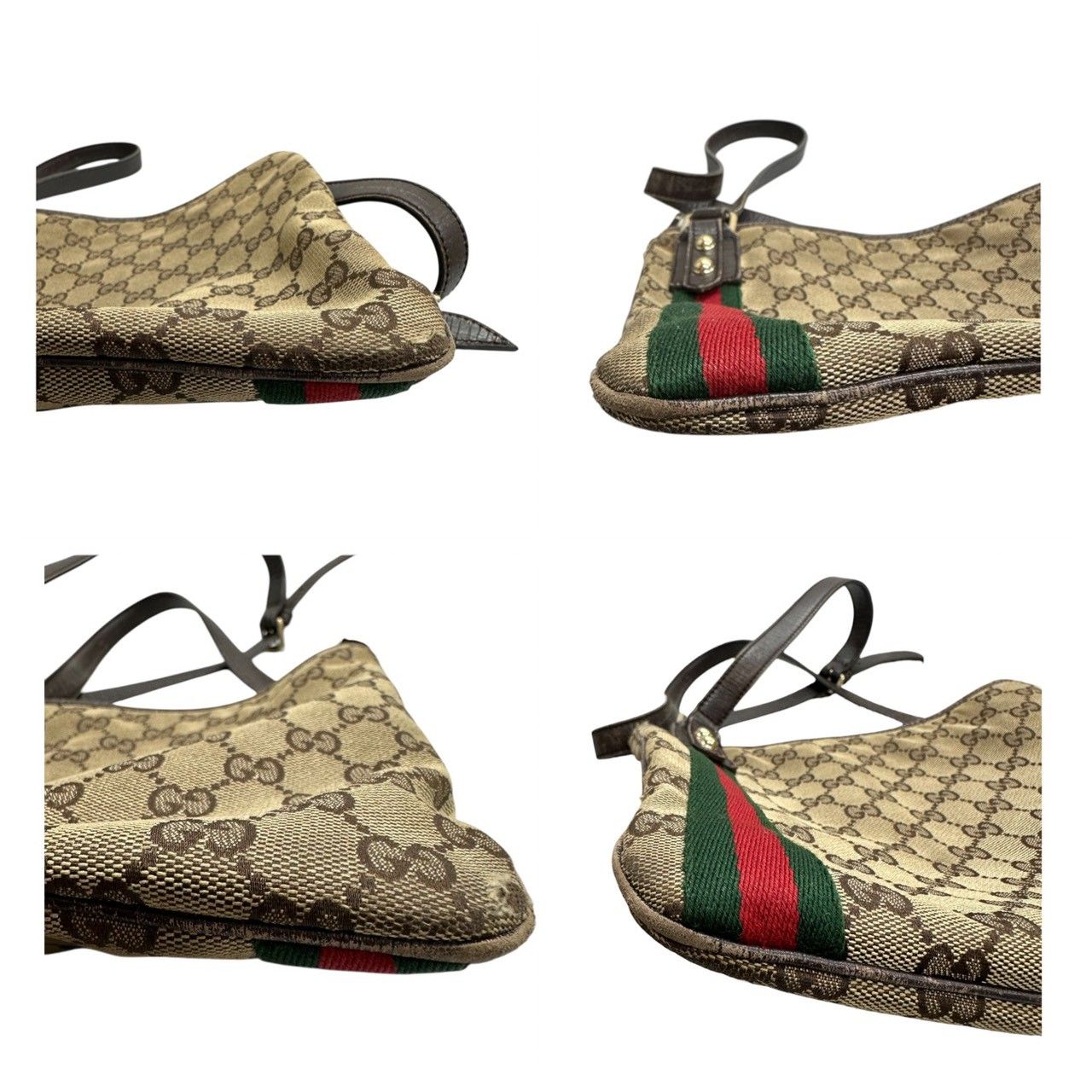 GUCCI グッチ GGキャンバス ブラウン GGキャンバス/レザー ショルダー