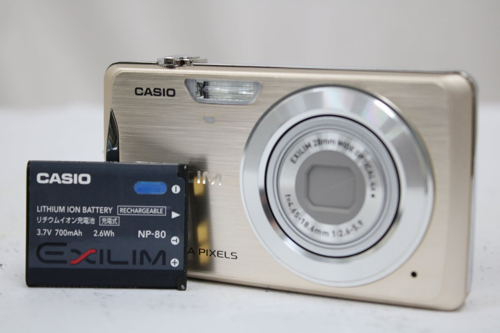 返品保証】 カシオ Casio EXILIM EX-Z270 4x ゴールド バッテリー付き