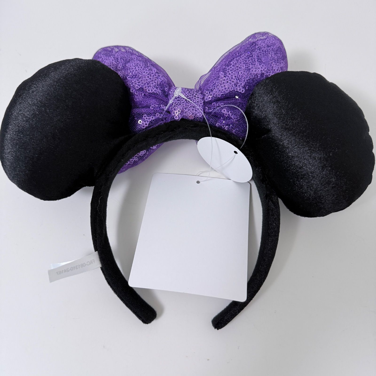 新品】ディズニーランド カチューシャ ミニーマウス パープルリボン