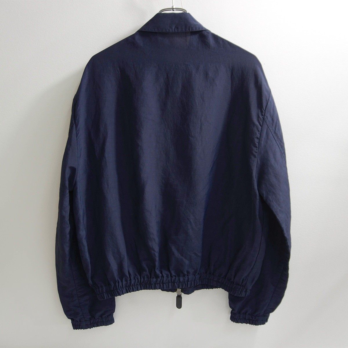 美品】GIORGIO ARMANI【レーヨン リネン ジップ ブルゾン】46 ネイビー