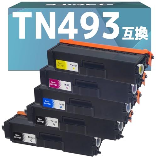 横トナ ブラザー用 TN-493 4色+ブラック1本 大容量版 互換トナーカートリッジ HL-L8360CDW MFC-L9570CDW など対応ma b92b34e9