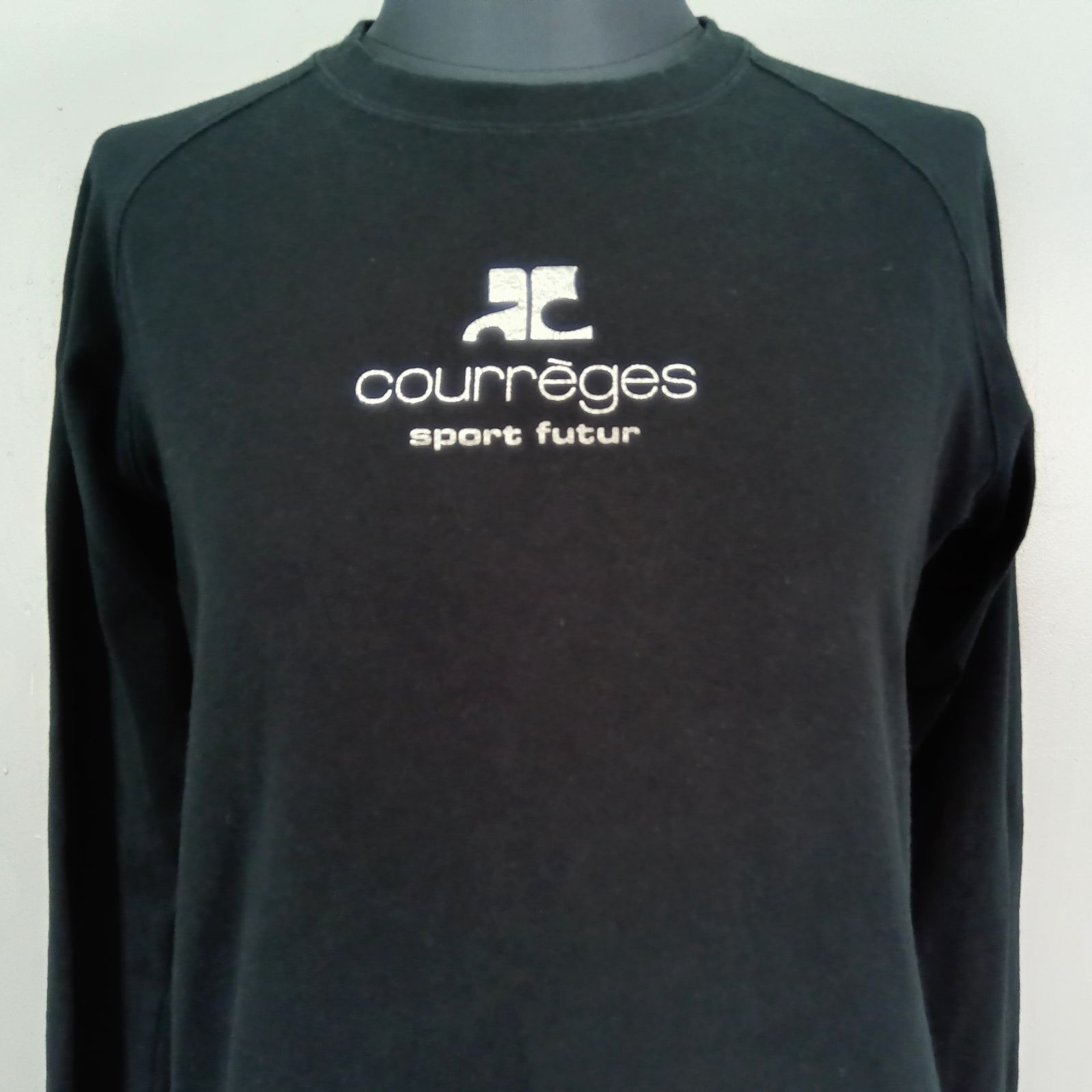 courreges sport futur クレージュ 長袖Tシャツ ロゴプリント ロゴタグ
