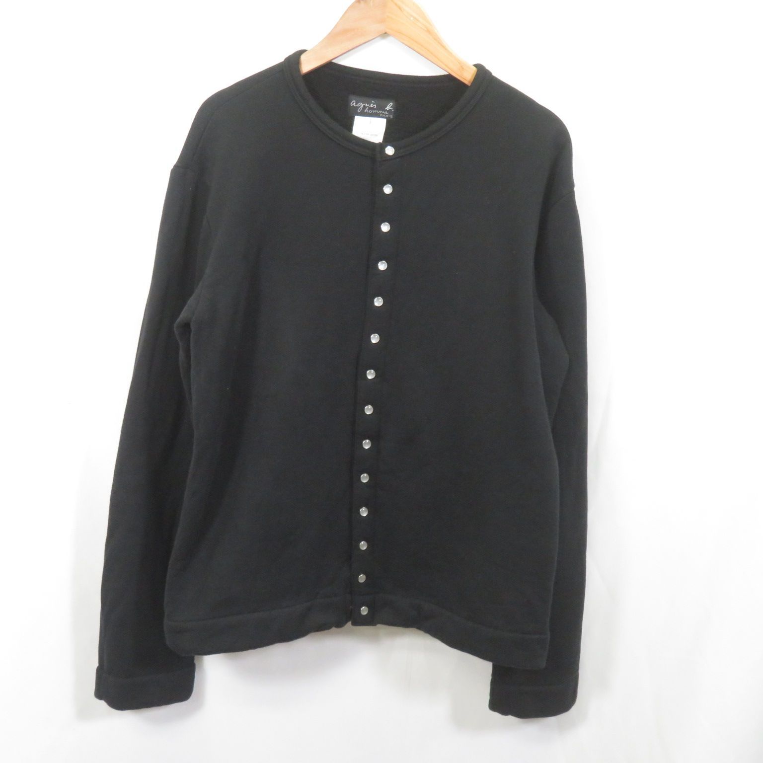 90s agnes b homme スウェット スナップ カーディガン - メルカリ
