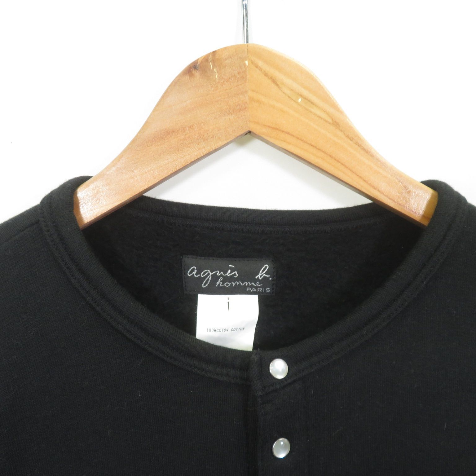 90s agnes b homme スウェット スナップ カーディガン - メルカリ