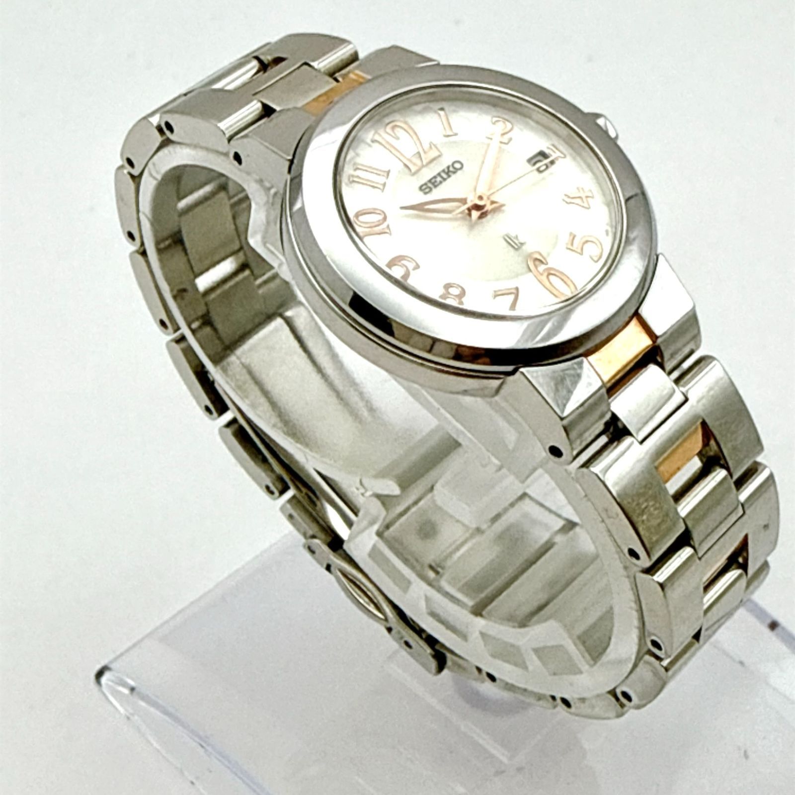 C195【稼働・美品】 SEIKO LUKIA セイコー ルキア ギョーシェ加工文字