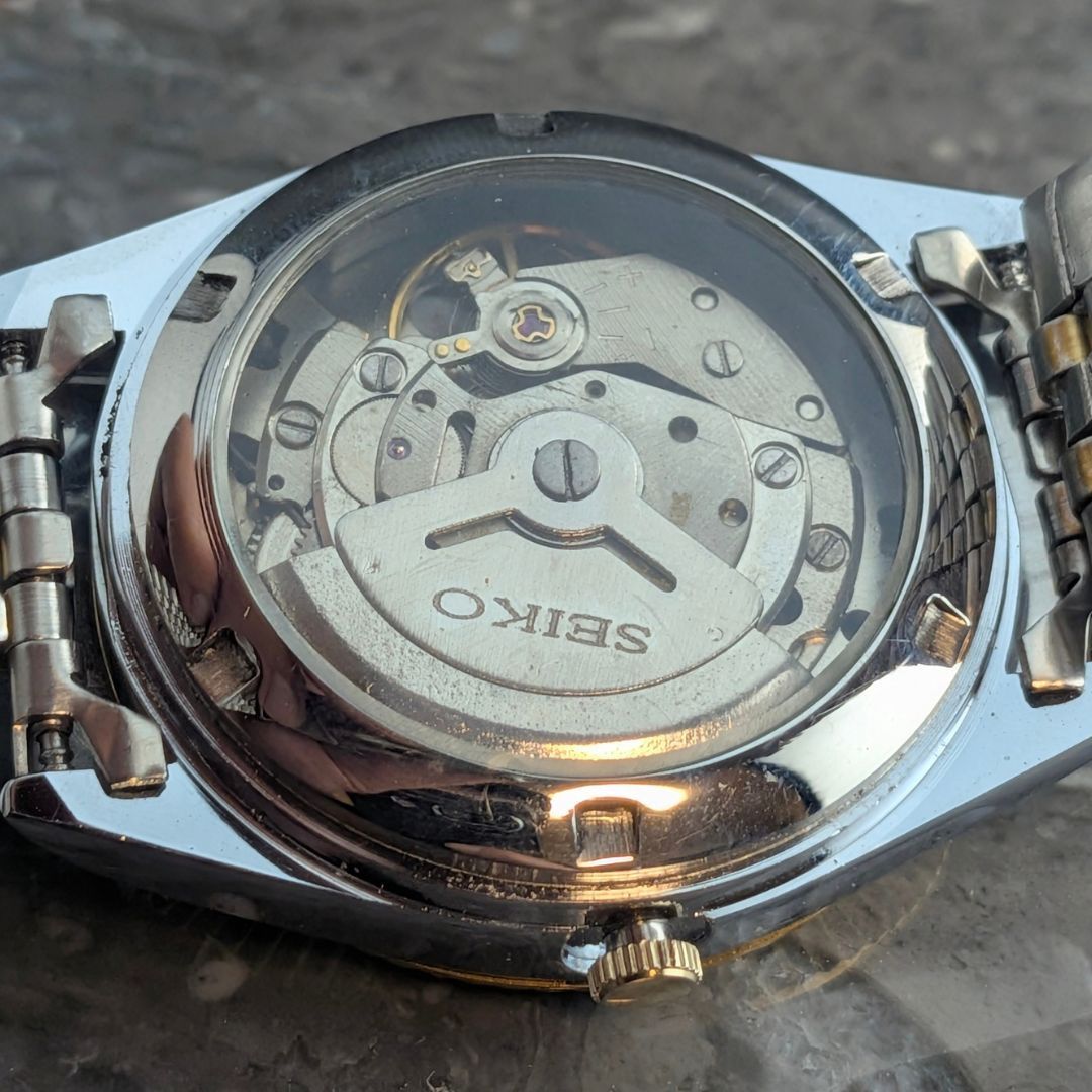 稼働品 SEIKO セイコー5 自動巻き 80s ヴィンテージ シャンパン