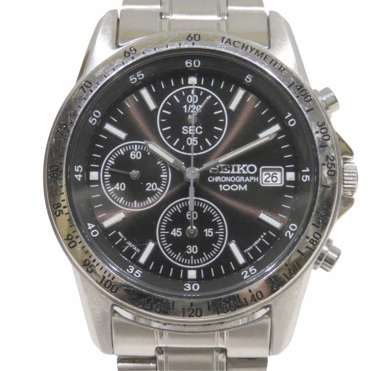 セイコー SEIKO 逆輸入モデル クロノグラフ デイト 腕時計 総重量約 