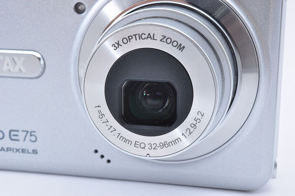 PENTAX Optio E75 シルバー 10.2MP 光学3倍ズーム コンパクトデジタル