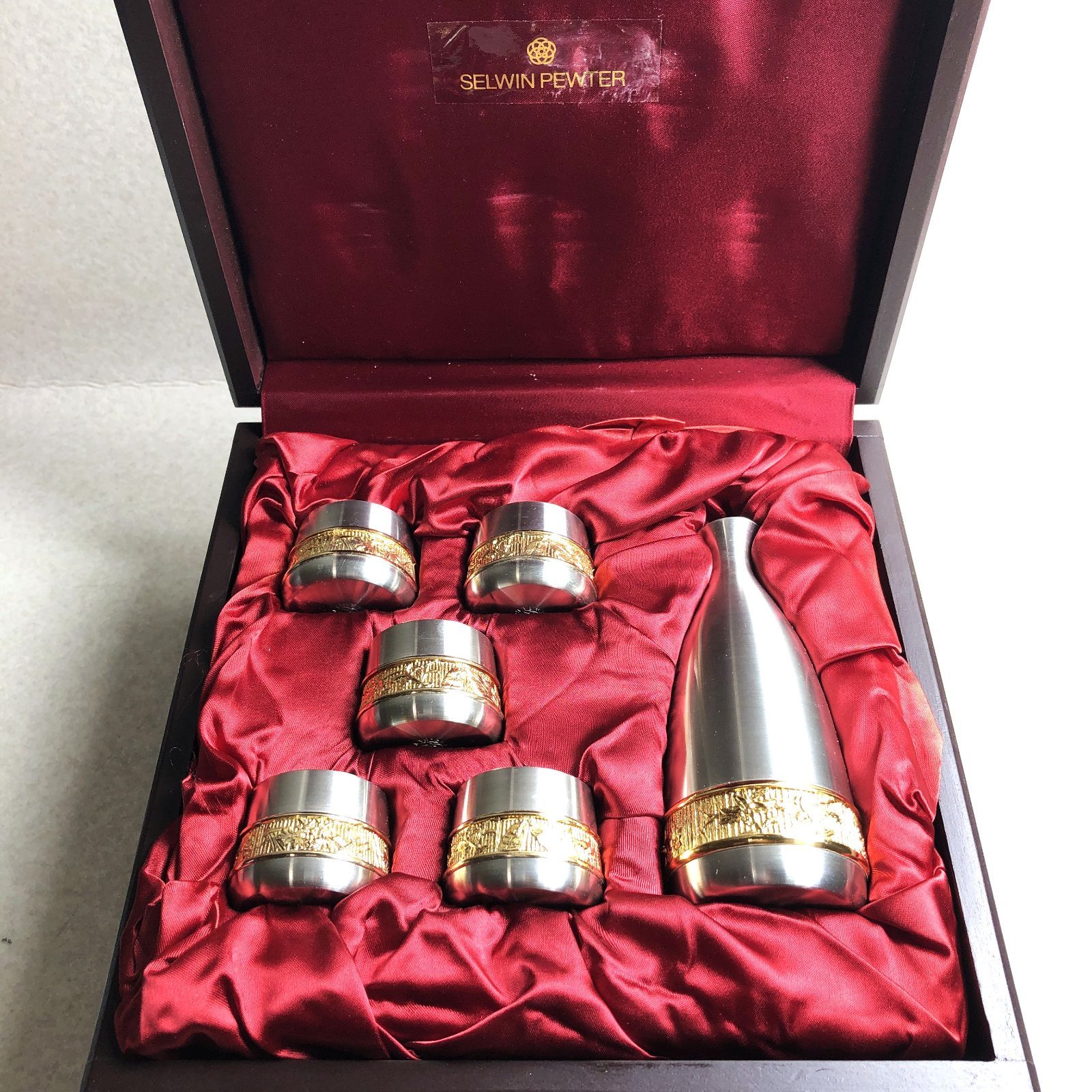 D1637 SELWIN PEWTER 酒器セット 錫 木箱入り 268679918 - メルカリ