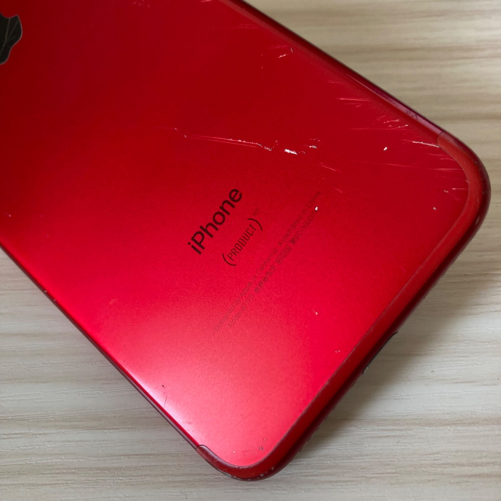 iPhone7 128GB RED SIMフリー 傷や汚れあり - メルカリ