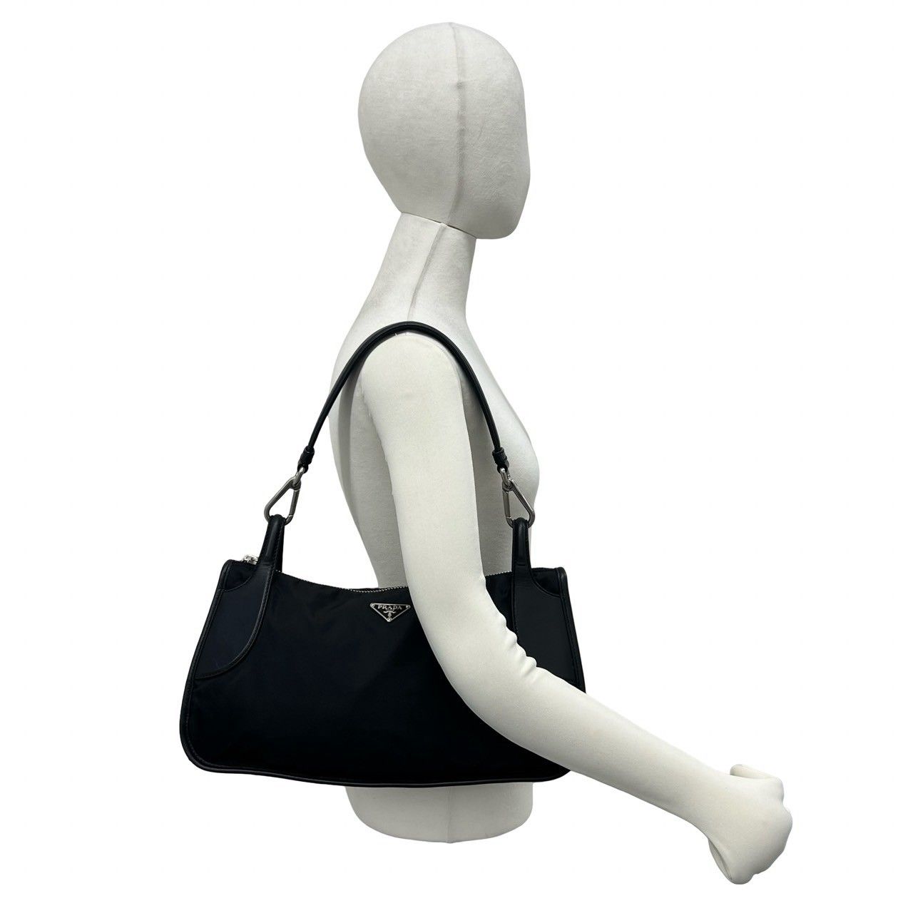 極 美品 PRADA プラダ 三角ロゴ 金具 テスート ポコノ ナイロン レザー