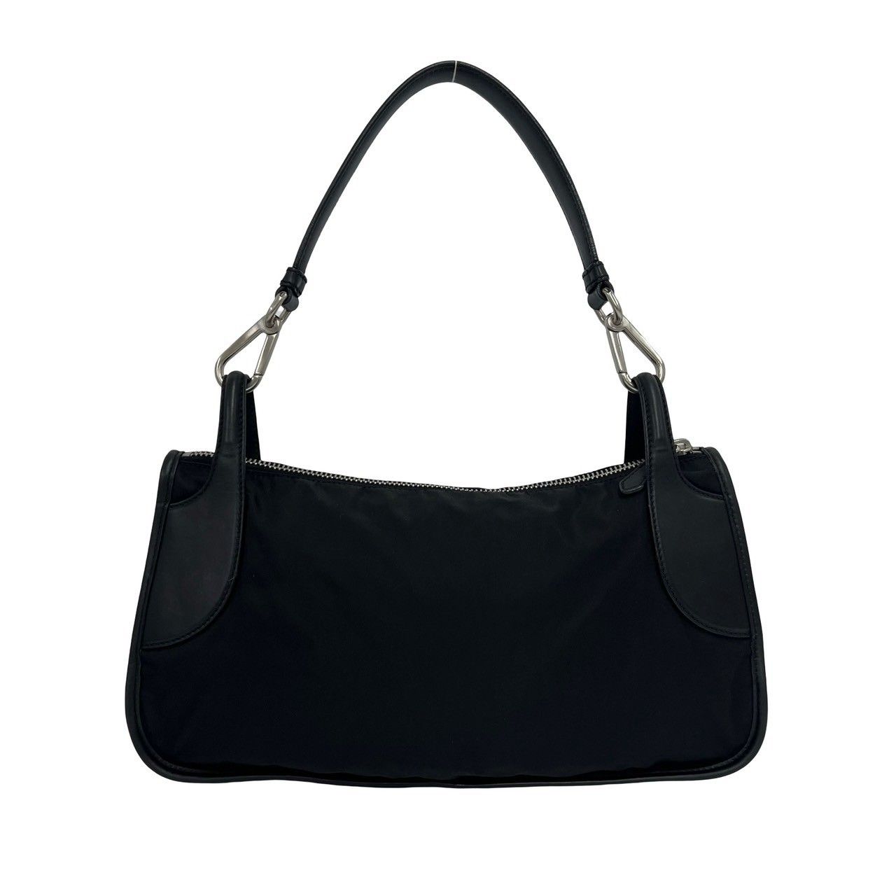 極 美品 PRADA プラダ 三角ロゴ 金具 テスート ポコノ ナイロン レザー