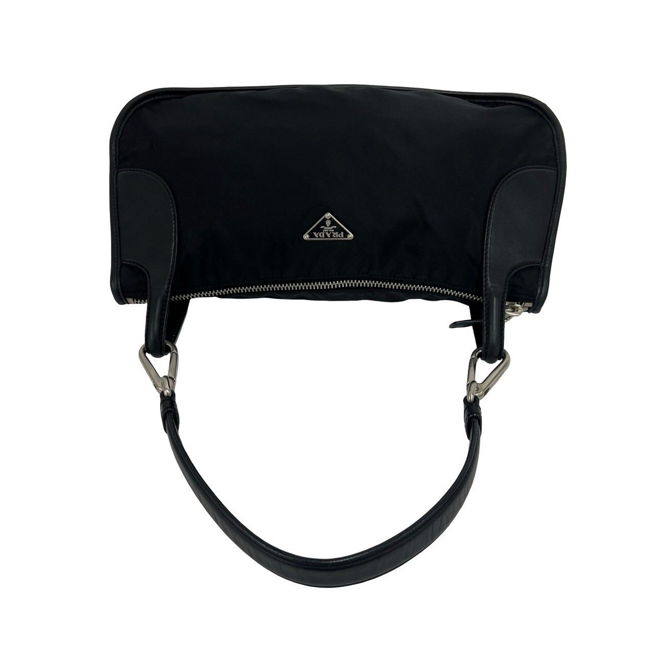 極 美品 PRADA プラダ 三角ロゴ 金具 テスート ポコノ ナイロン レザー