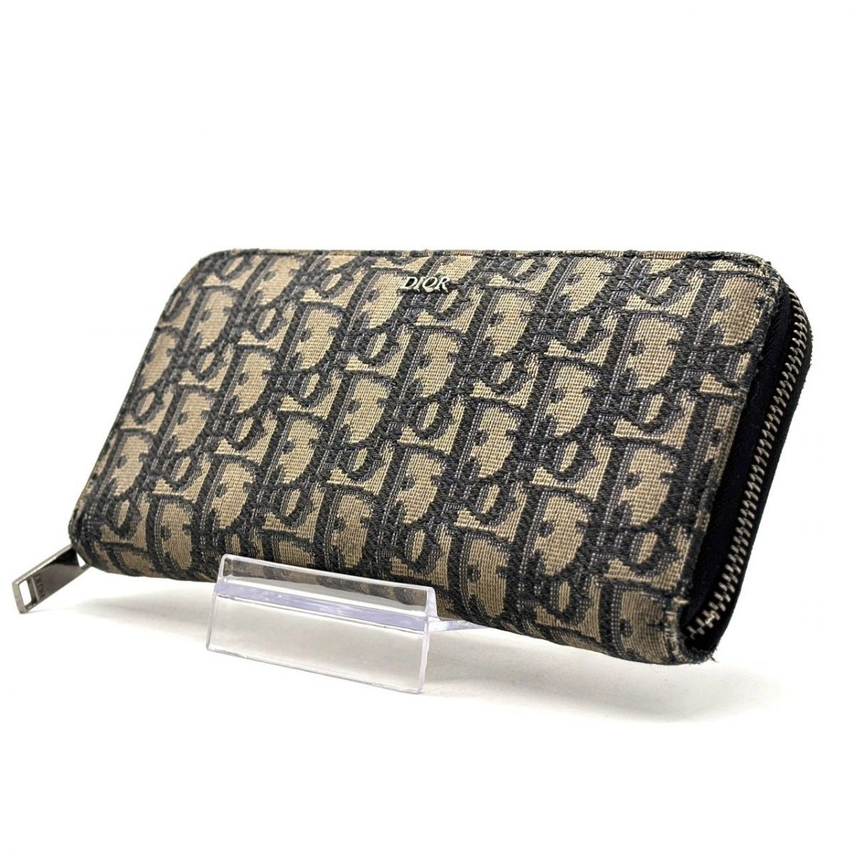 Christian Dior 長財布 オブリーク ラウンドファスナー 12カード