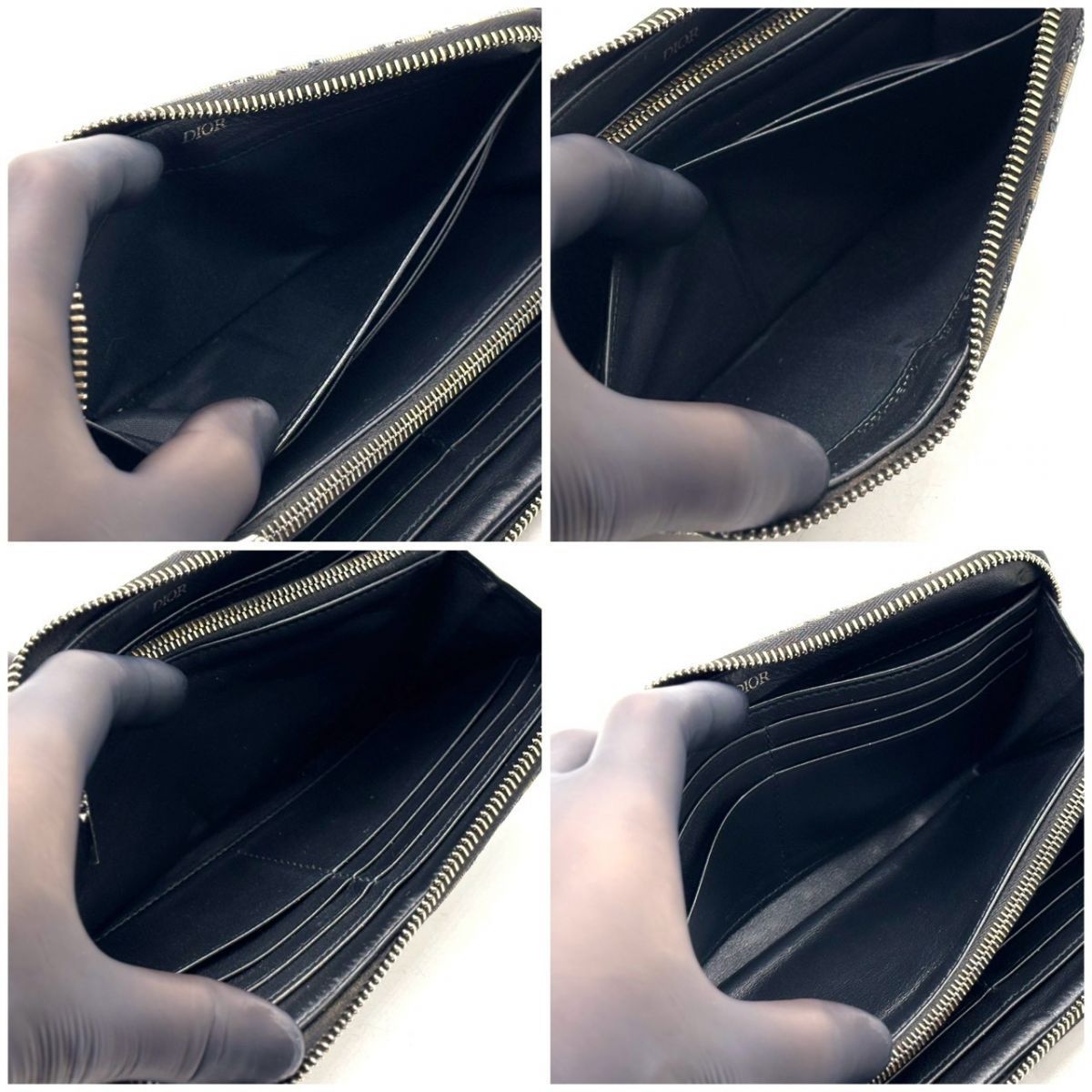 Christian Dior 長財布 オブリーク ラウンドファスナー 12カード