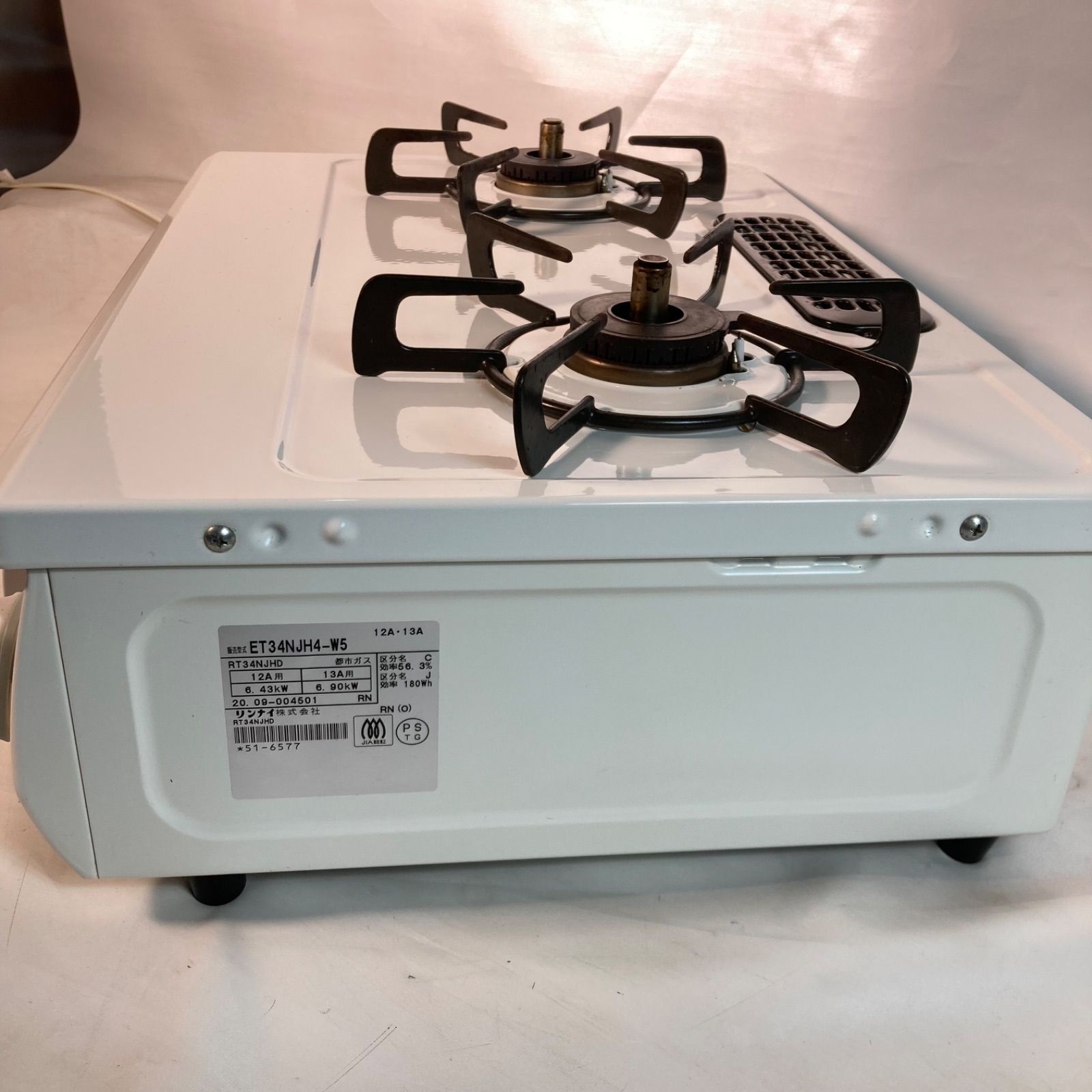 良品】Rinnai リンナイ ガスコンロ ET34NJH4 都市ガス用 - メルカリ