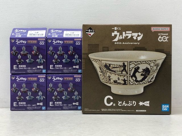 一番くじ ウルトラマン 60th Anniversary C賞 どんぶり/E賞 英雄頭鑑
