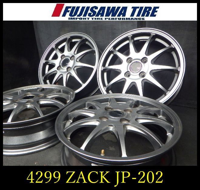4299】20I 送料無料 △MONZA JAPAN ZACK JP-202△15x4.5J 4穴 100 +45