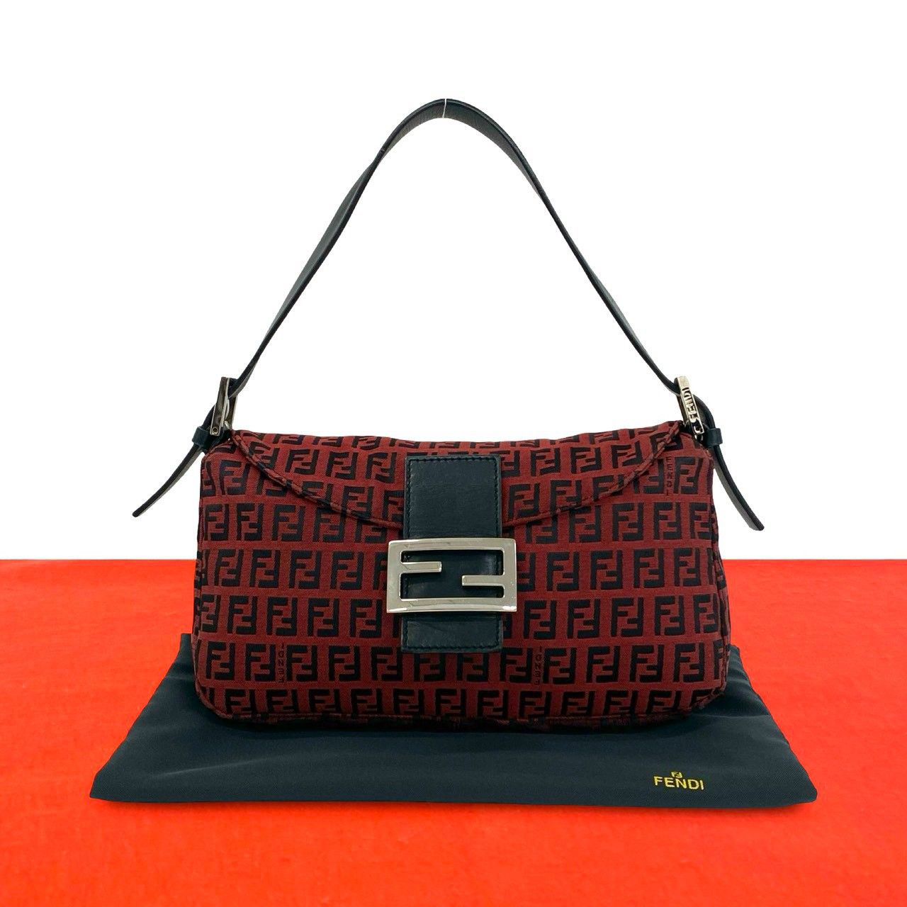 極 美品 袋付き FENDI フェンディ ヴィンテージ ズッキーノ FF 柄