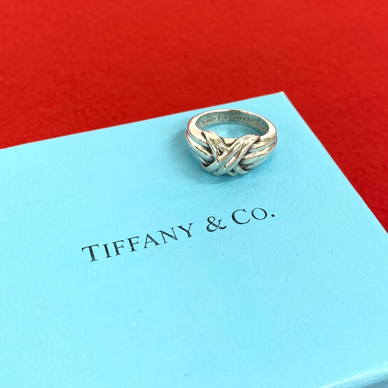 TIFFANY＆Co.ティファニーシルバーリング　メルカリ便 極 美品 TIFFANY&Co. ティファニー ヴィンテージ シグネチャー リング