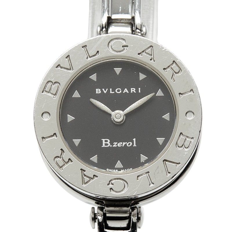 ブルガリ ビーゼロワン バングルウォッチ 腕時計 BZ22S ブラック シルバー ステンレススチール レディース BVLGARI【214-92073】