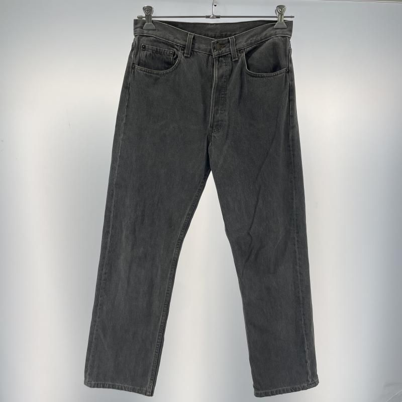 90s Levi's Crushed 501 デニムパンツ USA製 W32 中古】90s LEVI'S 501 デニムパンツ 先染めブラック USA製 w32[19