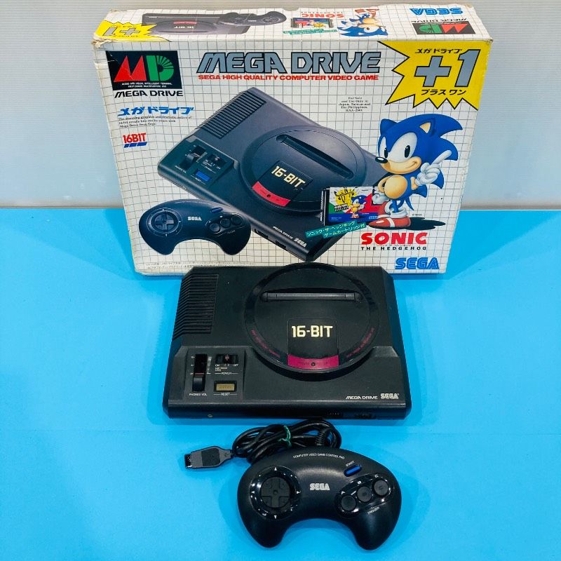 メガドライブ +1】【箱/コントローラ付き】【ジャンク品】SEGA セガ