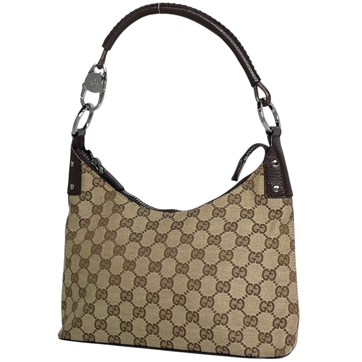 グッチ GUCCI ショルダーバッグ GG柄 GGキャンバス ブラウン 115002 レディース 【中古】