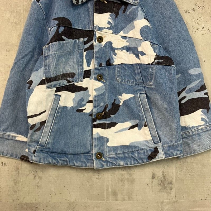 Diesel Style Lab ディーゼルスタイルラボ S カモフラ柄 切替 デニム