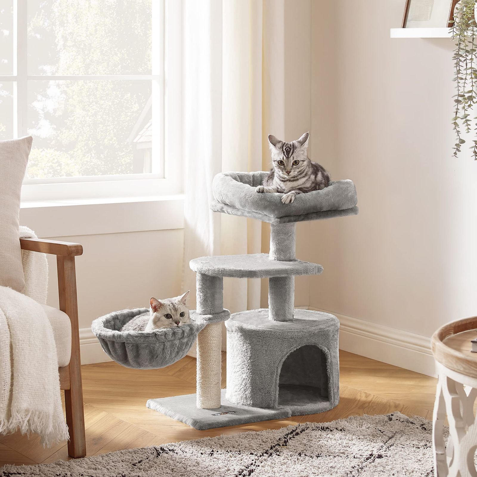 キャットタワー ミニ 子猫やシニア猫にお勧め 省スペース 爪とぎ 高さ68cm FEANDREA キャットタワー ミニ 子猫やシニア猫にお勧め 省スペース 爪