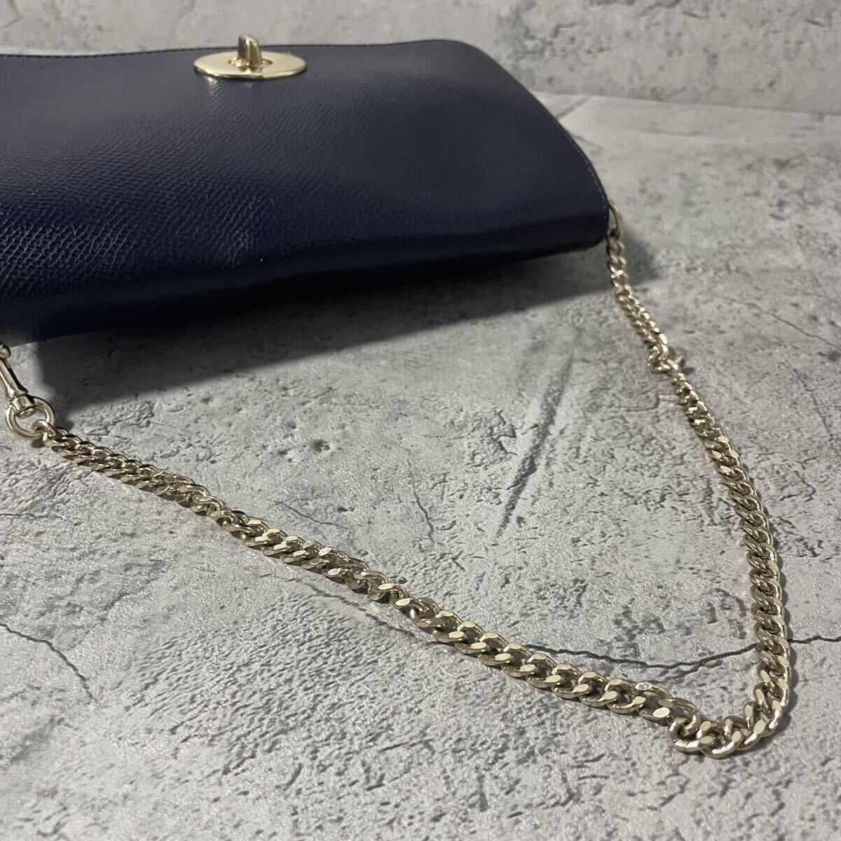 極美品 COACH コーチ 2way ショルダーバッグ チェーン ターンロック